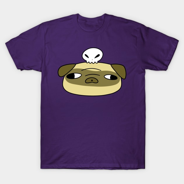 Skull Pug Face T-Shirt by saradaboru